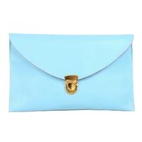 Fashion Lady Women Envelope Clutch Chain Purse Handbag Shoulder Tote Messenger Bag Light Blue