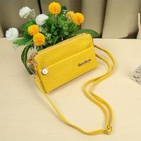 Fashion Crocodile Pattern Multi Pockets Mini Messenger Crossbody for Women