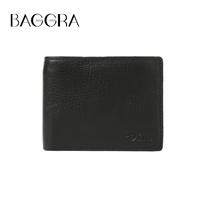 Fashion Men Money Clip Wallet PU Leather Short Card Holder Multifunctional Business Mini Wallet Black