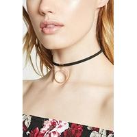 faux leather o ring choker