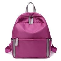 Fashion Women Water-Proof Nylon Backpack Grab Handle Zip Closure Pockets Travels School Bags