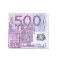 Fashion Men Women Short Wallet PU Leather Dollar Pound Euro Print Folded ID Credit Card Holder Case Cash