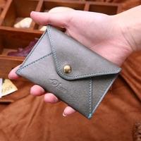 Fashion Men Faux Leather Mini Wallet Bifold ID Credit Card Holder Snap Coin Purse Envelope Case