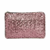 Fashion Women Clutch Bag Dazzling Sequins Glitter Sparkling Handbag Evening Party Bag Pink