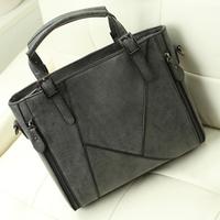 Fashion Women Vintage Handbag PU Leather Large Capacity Shoulder Bag Totes