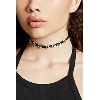 faux suede star choker