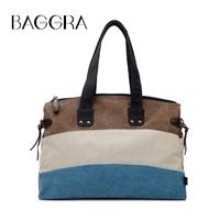 fashion women canvas tote vintage striped handbag large capacity casua ...