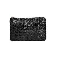 Fashion Women Clutch Bag Dazzling Sequins Glitter Sparkling Handbag Evening Party Bag Black