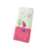 Fashion Women PU Leather Purse Little Red Riding Hood Polka Dot Wallet Candy Color Clutch Bag