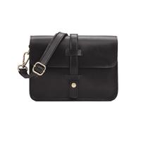 Fashion Women Vintage Shoulder Bag PU Leather Solid Color Messenger Crossbody Bags Satchel Tote Black