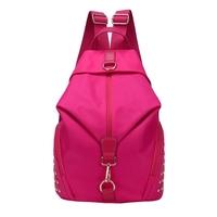 Fashion Women Water-Proof Nylon Backpack Grab Handle Zip Fastening Pockets Travels School Bags