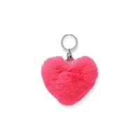 Faux Fur Heart Keychain