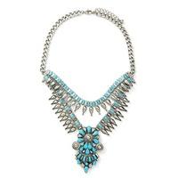 Faux Turquoise Statement Necklace