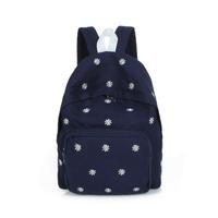 Fashion Women Girls Backpack Floral Embroidery Sweet Candy Colors Student School Bag Rucksack