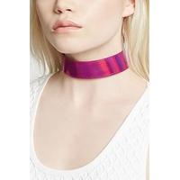 Faux Leather Metallic Choker