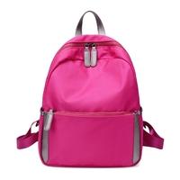 Fashion Women Water-Proof Nylon Backpack Grab Handle Zip Closure Pockets Travels School Bags