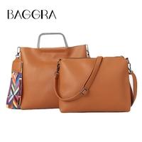 fashion women crossbody bags soft pu solid color handle casual bohemia ...
