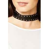 faux leather studded choker