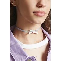 Faux Leather Metallic Bow Choker