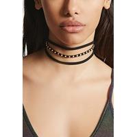 Faux Suede Studded Choker
