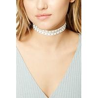 faux suede star choker