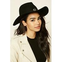 Faux Leather Band Fedora