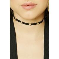 Faux Suede Star Choker