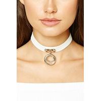 Faux Leather Ring Choker