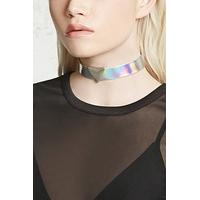 Faux Leather Iridescent Choker