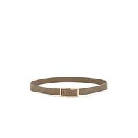 Faux Leather Buckle Belt