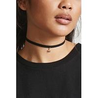 faux suede star choker