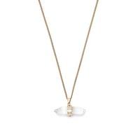 Faux Crystal Longline Necklace