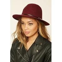 Faux Leather Band Fedora