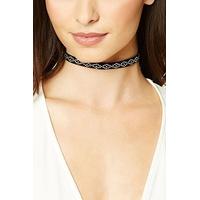 Faux Suede Studded Choker