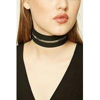 Faux Suede Arrow Choker
