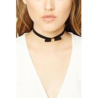 Faux Suede Bow Choker