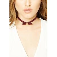 Faux Suede Bow Choker