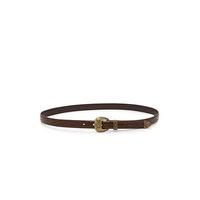 Faux Crocodile Skinny Belt