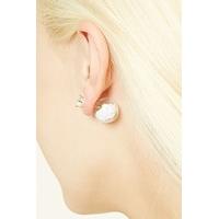 Faux Crystal Ball Dual Studs