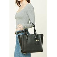 Faux Leather Satchel