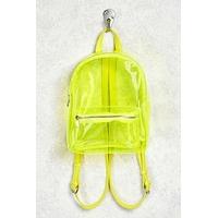 Faux Leather Trim Clear Backpack