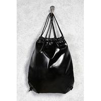 Faux Leather Drawstring Backpack