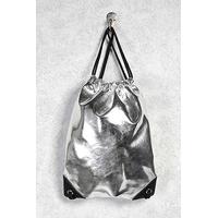 Faux Leather Drawstring Backpack