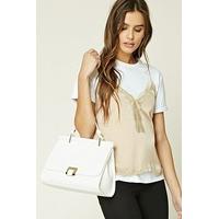 Faux Leather Satchel