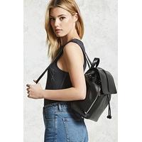 Faux Leather Drawstring Backpack