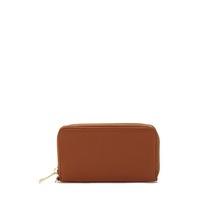 faux leather zip around wallet