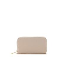 Faux Leather Zip-Around Wallet