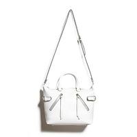 Faux Leather Zipper Satchel