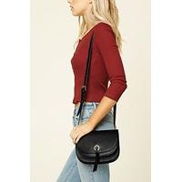 Faux Leather Satchel Crossbody