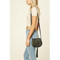 Faux Leather Saddle Purse